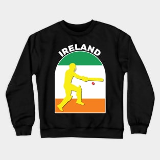 Ireland Cricket Batsman Ireland Flag Crewneck Sweatshirt